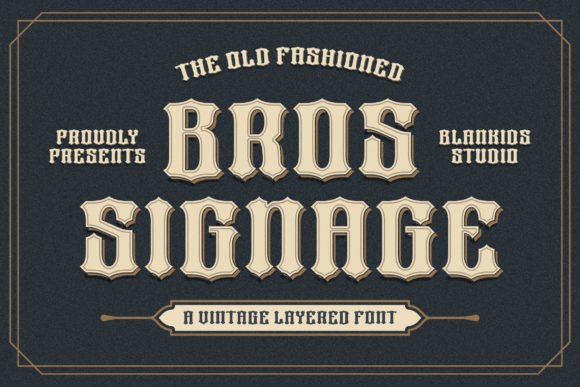 Bros Signage: A Vintage Font for Modern Web Design