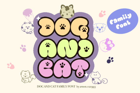 Font for Editorial Design: Dog and Cat