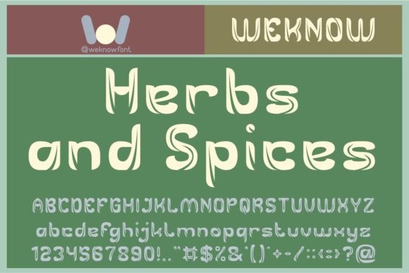 Herbs and Spices: A Font for Editorial Expression